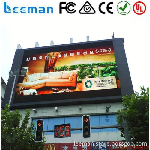 display visions led outdoor led clock time date temperature sign advertising double side full color led display